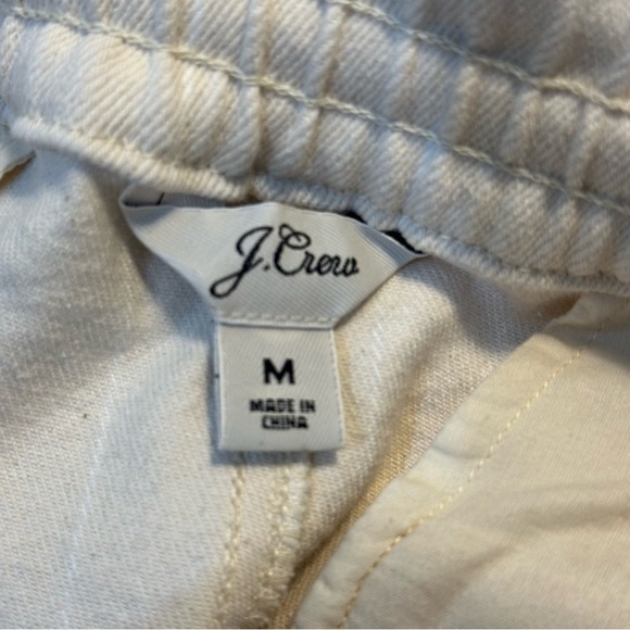 Jcrew Tie Waist Camp Pants Cream White Stripe - Picture 6 of 9